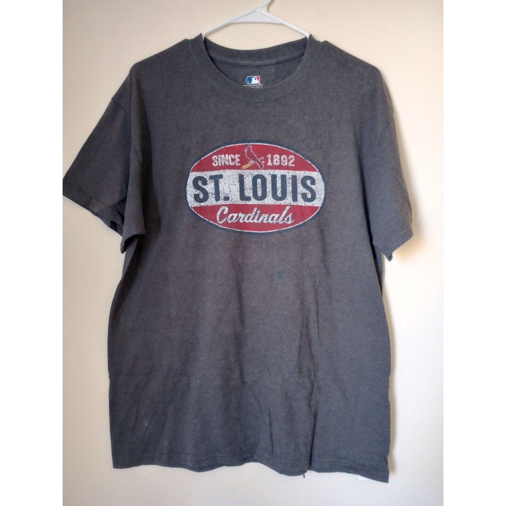 MLB St. Louis Cardinals Men's Large Baseball Gray Short Sleeve Crew Neck T-Shirt